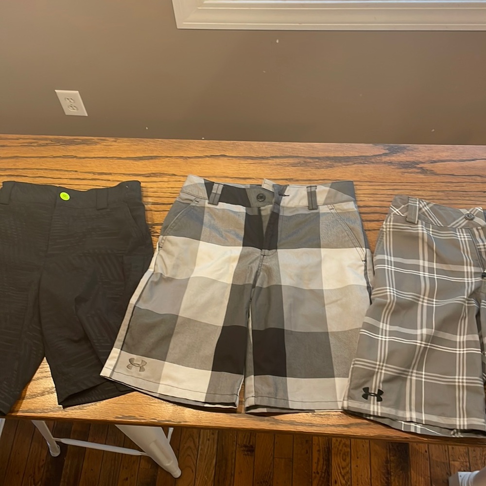 Trio of boys medium Under Armour golf shorts